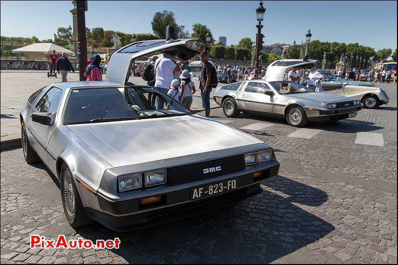 Traversee de Paris Estivale, Delorean DMC-12 place de La Concorde