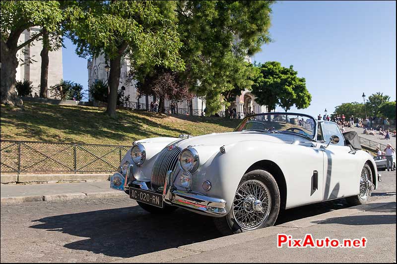 Traversee de Paris Estivale, Jaguar XK150, Butte Montmartre