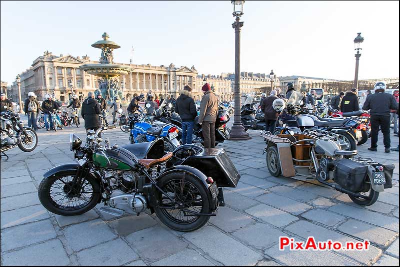 Traversee de Paris, Side Car Rene Gillet, concorde