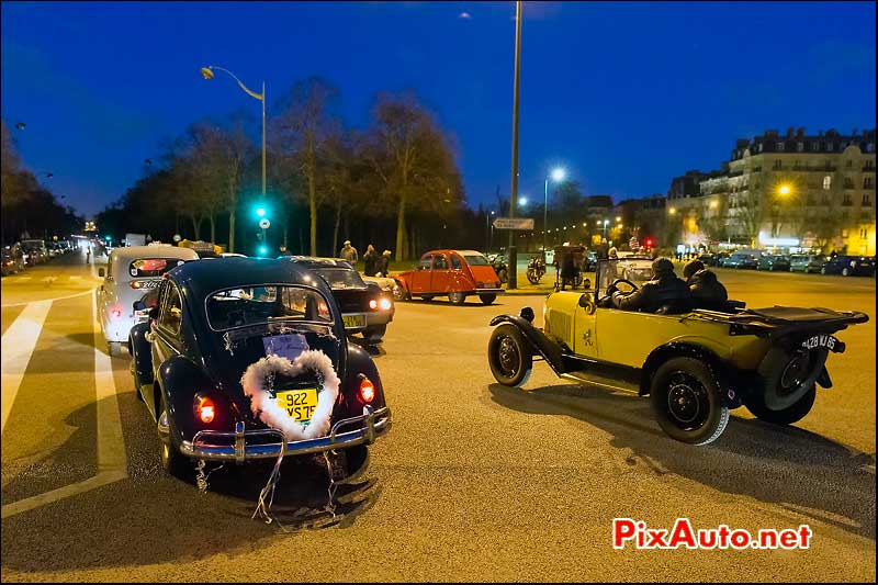 Traversee de Paris, Volkswagen Coccinelle, citroen 5HP