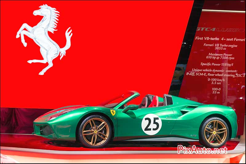 MondialdelAutomobile-Paris, Ferrari 488 Spider The Green Jewel