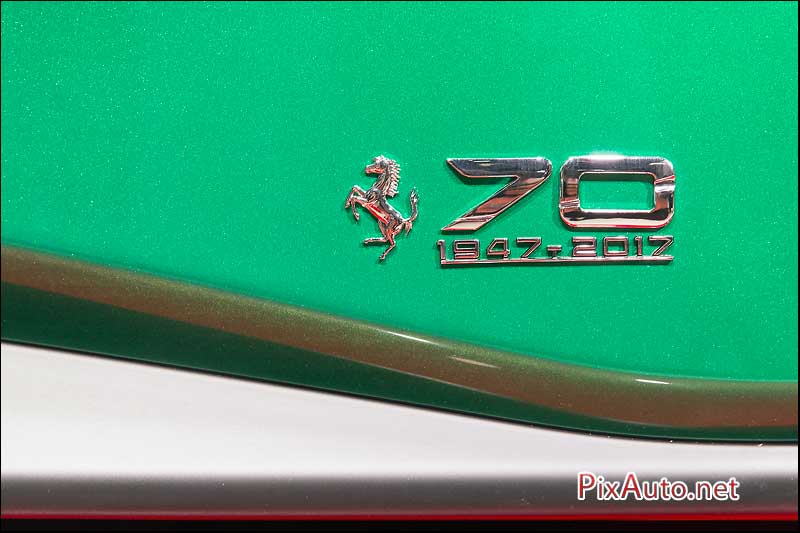 MondialdelAutomobile-Paris, logo 70e anniversaire ferrari