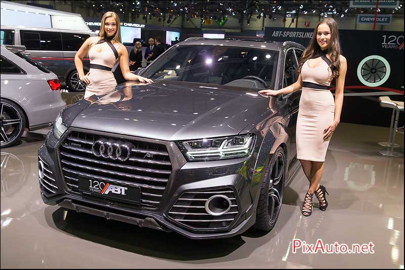 Salon-auto-geneve, ABT Audi Q7 et hotesses