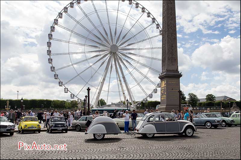 Traversee-de-Paris-Estivale, Citroen 2cv Place Concorde