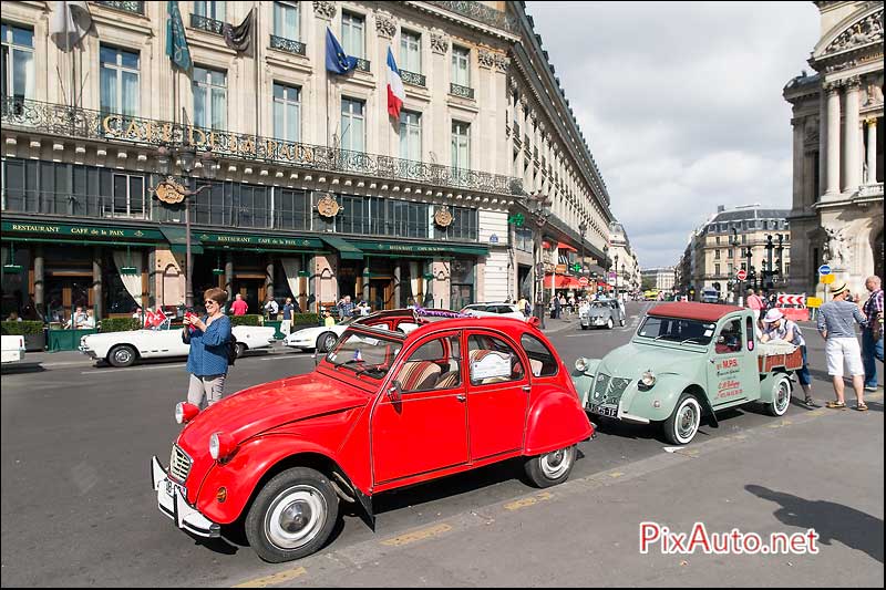 Traversee-de-Paris-Estivale, Citroen 2cv Place Opera Garnier