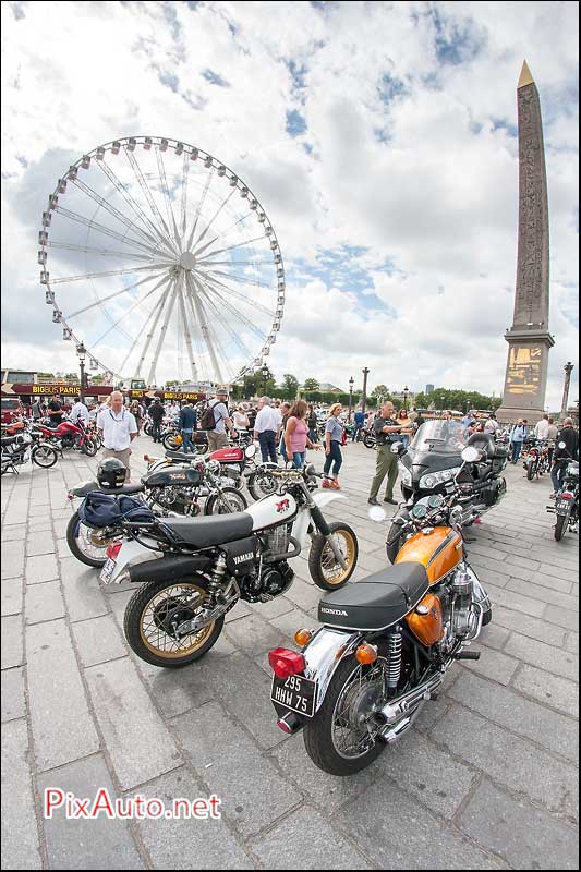 Traversee-de-Paris-Estivale, Motos Place Concorde