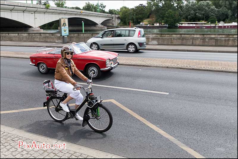 Traversee-de-Paris-Estivale, Velo Solex Quai De Seine