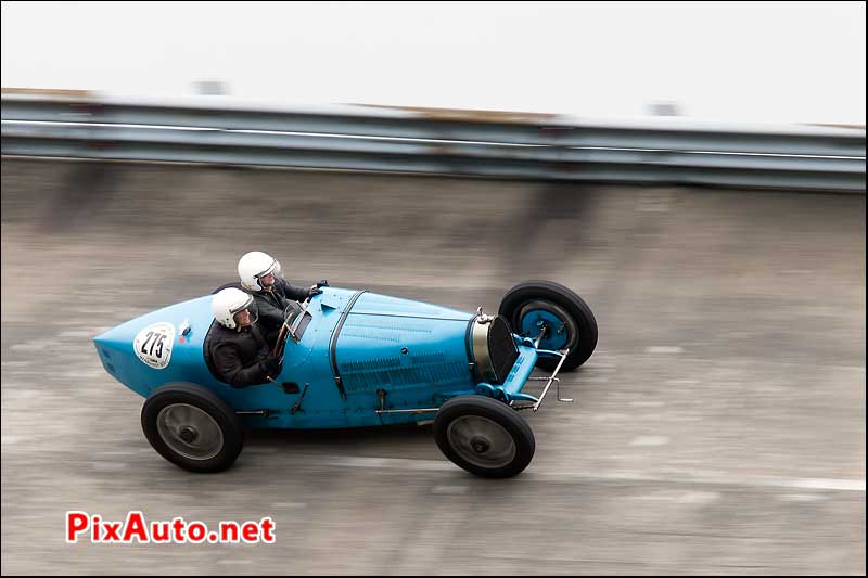 Vintage-Revival-Montlhery, Bugatti T35B sur Banking