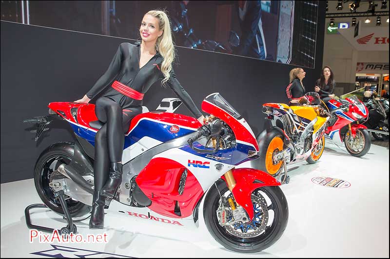 Salon-de-Bruxelles, Honda RC213V-S et Hotesse