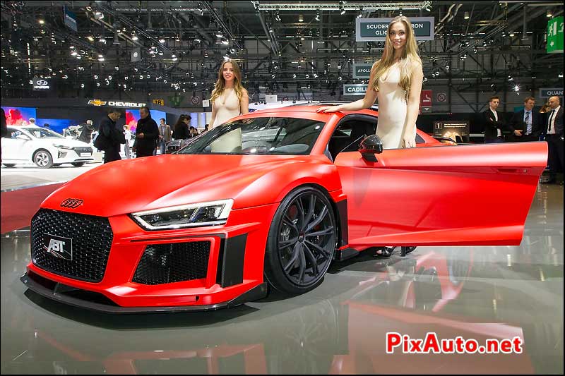 Salon-de-Geneve, Abt R8 V10 et Hotesses