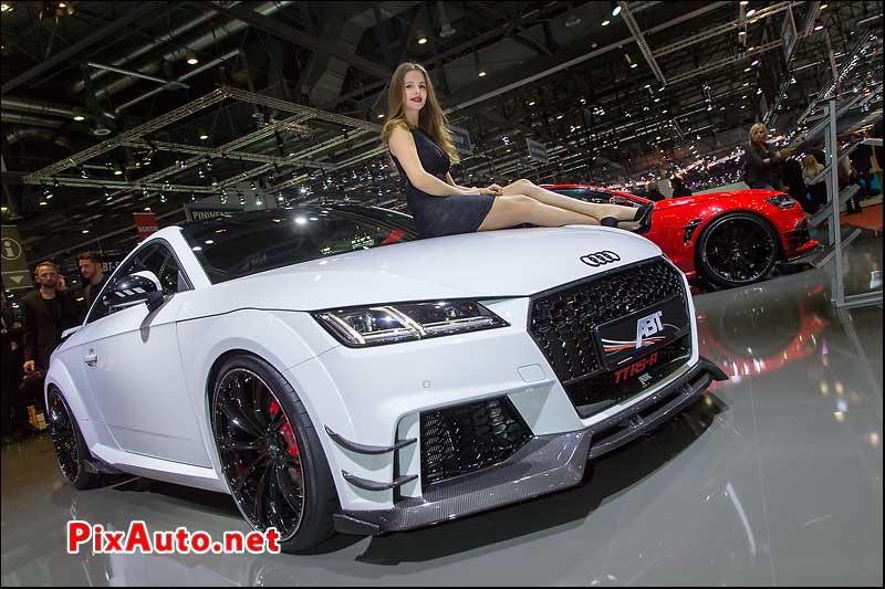 Salon-de-Geneve, Audi TT RS- R ABT et Hotesse