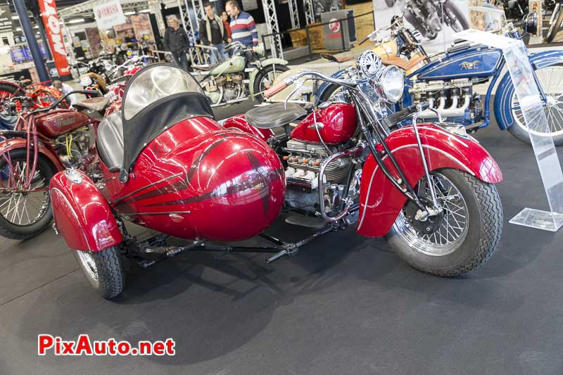 20e Salon-Moto-Legende, Attelage Indian 446 Et Side Car Goulding