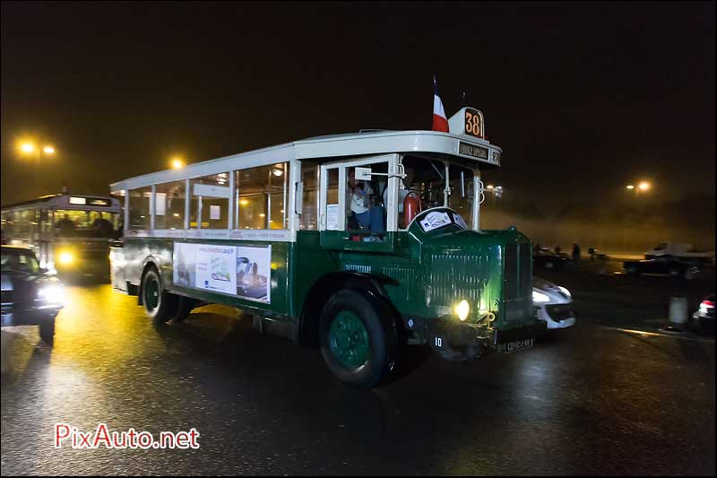 Traversee-de-Paris Hivernale, Autobus a Plateforme a Vincennes