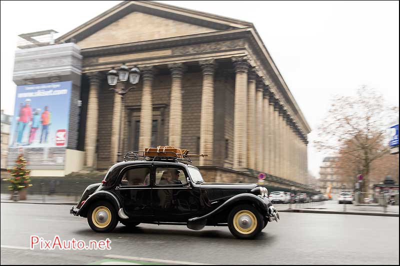 Traversee-de-Paris Hivernale, Citroen Traction Place De La Madeleine