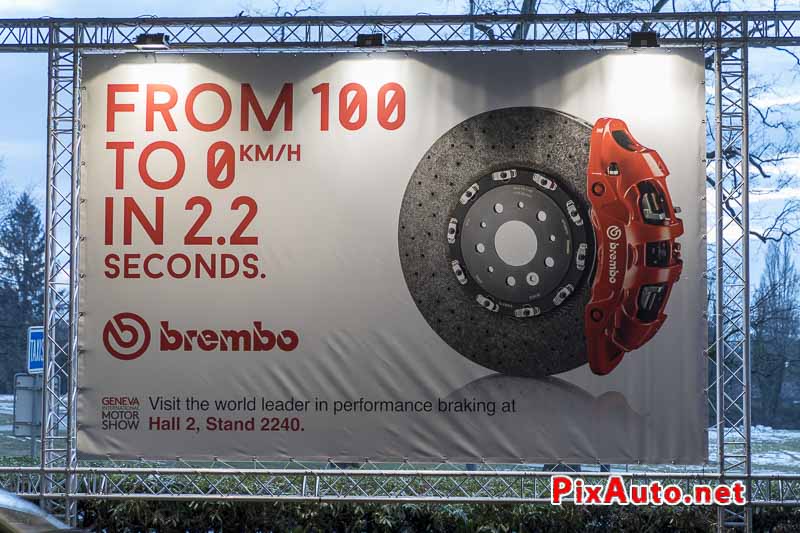 Salon-de-Geneve, Pub Freinage Brembo