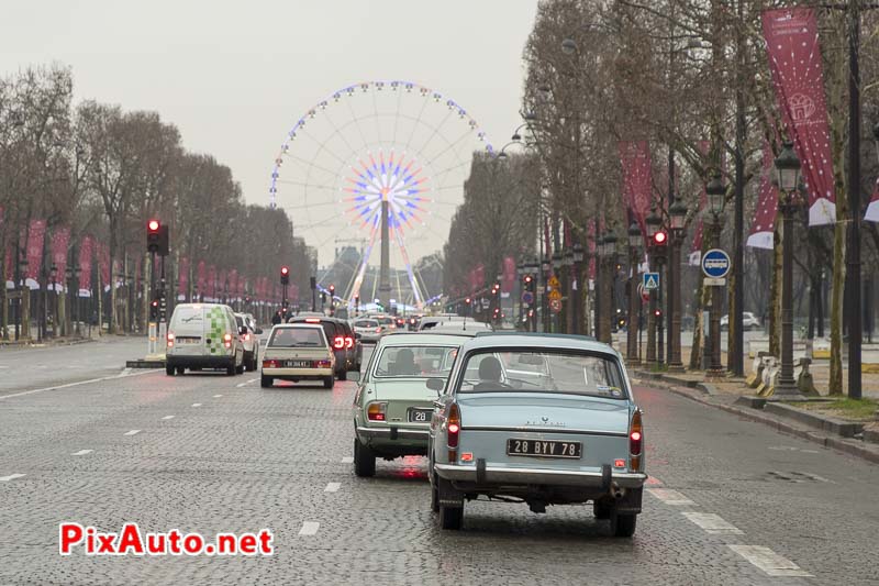 Traversee-de-Paris Hivernale, Peugeot Avenue des Champs Elisees