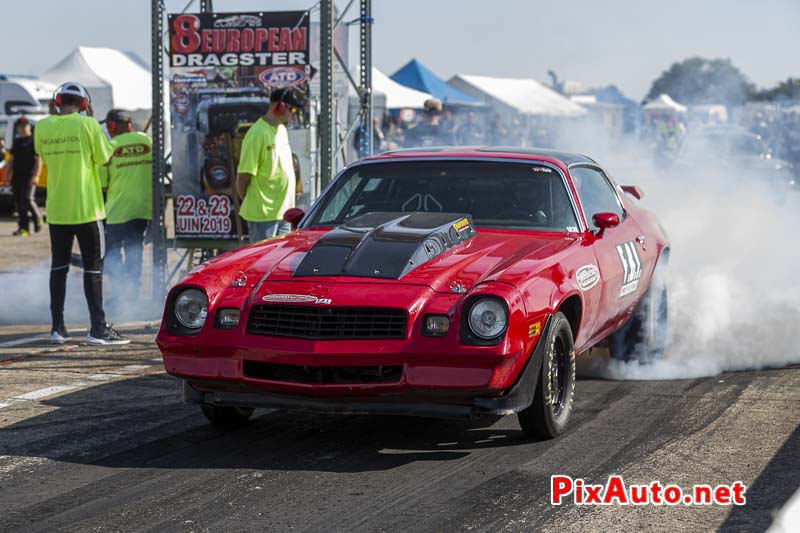 European Dragster By ATD, Burn-out Chevrolet Camaro Jerome Dormoy