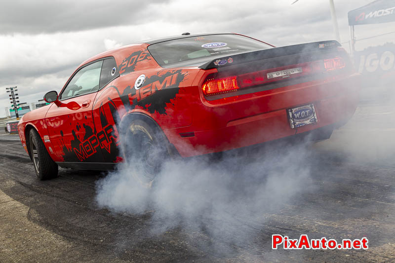 9e European Dragster, Burn-out Dodge Challenger Srt