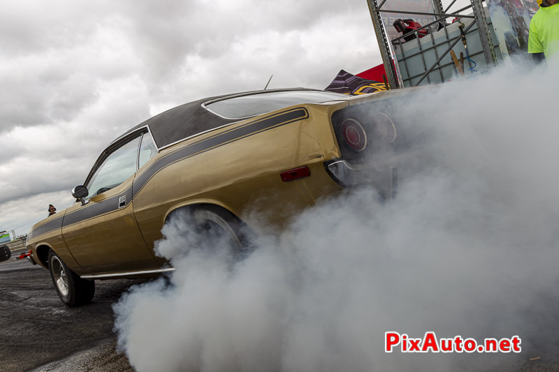 9e European Dragster, Burn-out Philippe Saintin Plymouth Barracuda