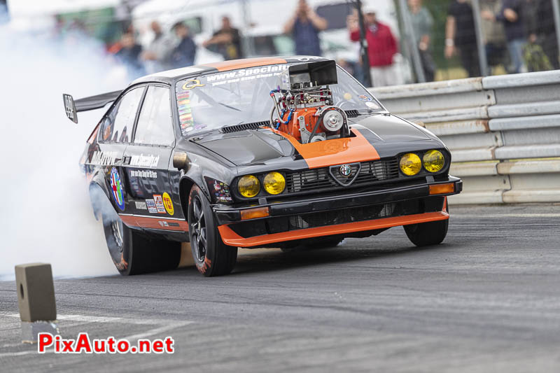 9e European Dragster, Burn Alain Duerr sur Alfa Romeo GTV