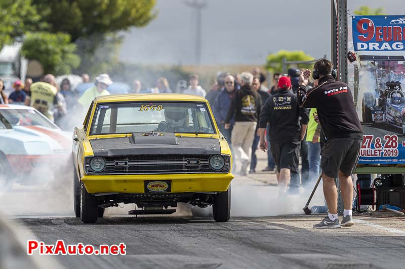 9e European Dragster, Burn Thierry Leveque Dodge Dart