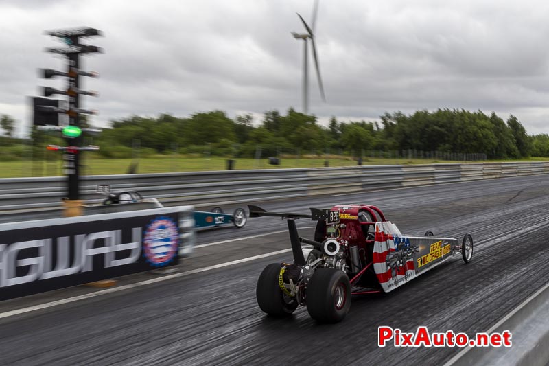 9e European Dragster, Hugo Lajoux Sur Rail Dragster