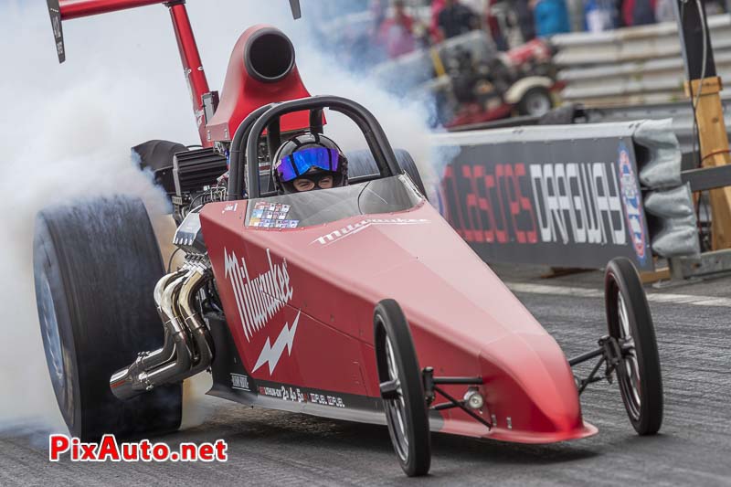 9e European Dragster, Fabien Dubois sur Rail Milwaukee