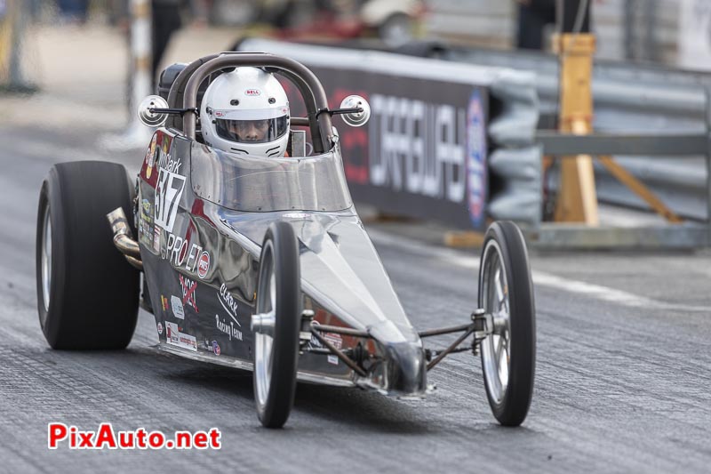 9e European Dragster,  william clark sur rail dragster