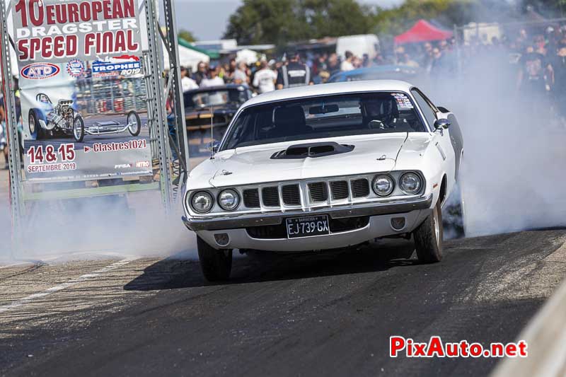 10e European Dragster , Burn Plymouth Barracuda Peter Soursas