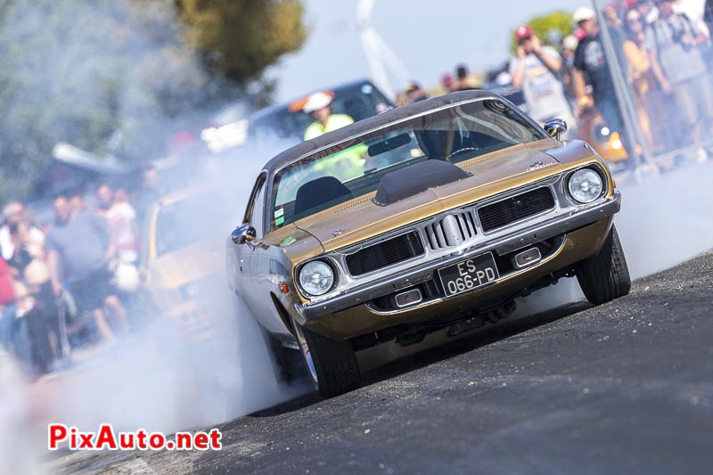 10e European Dragster , Burn Plymouth Barracuda Philippe Saintin