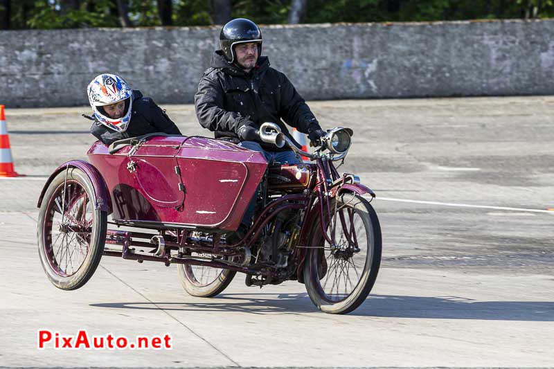 Vintage Revival Montlhery 2019, Side-car Indian Powerplus 1917