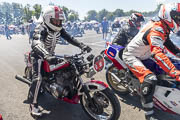 Coupes Moto Legende 2019, David Aldana dans sa Combinaison Squelette