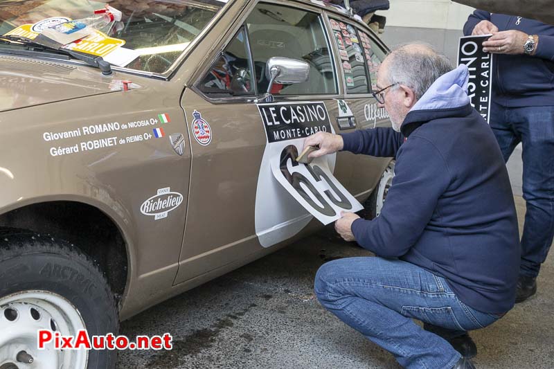 Rallye De Monte-Carlo Historique, Pose du Numero 65