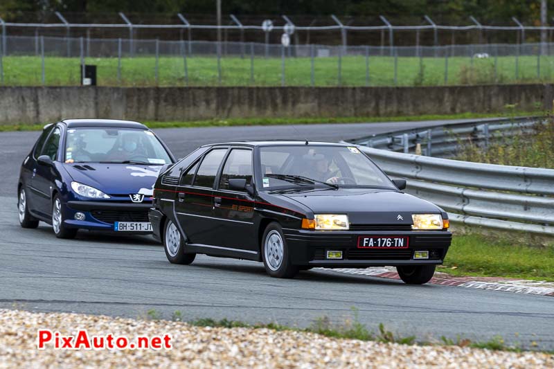 Citroën BX Sport dans le virage de la Ferme du circuit