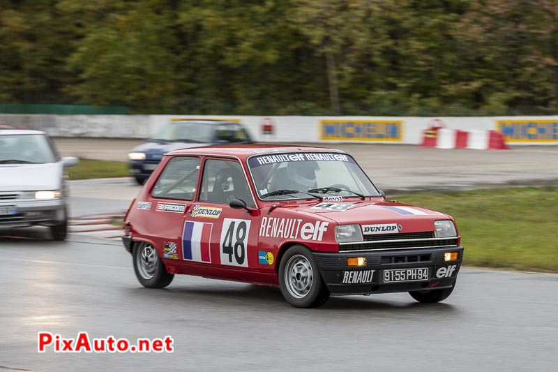 Renault R5 Cup dans la chicane Nord de Montlhery