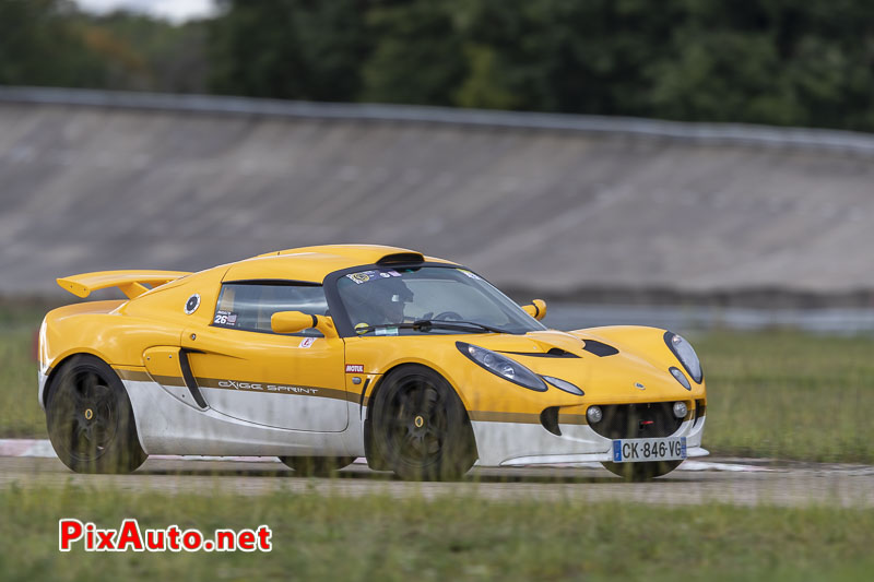 Lotus Exige Sprint dans la Chicanes nord de Linas-Montlhery 