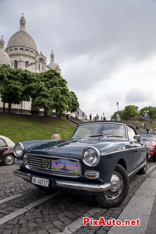 Traversee de Paris, cabriolet Peugeot 404