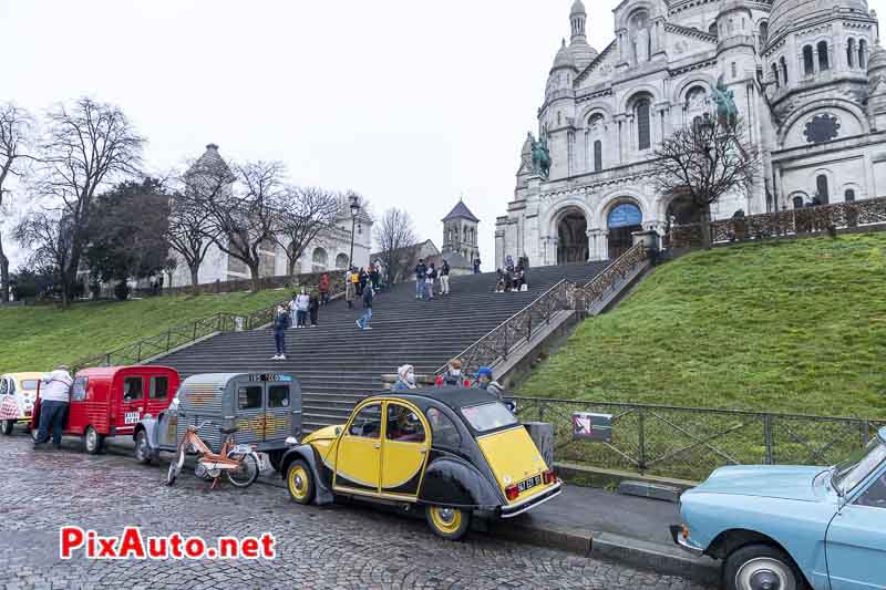 21e Traversee De Paris Hivernale, Deudeuche Devant Sacre-coeur