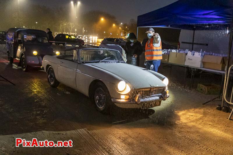 21e Traversee De Paris Hivernale, MG cabriolet A Vincennes