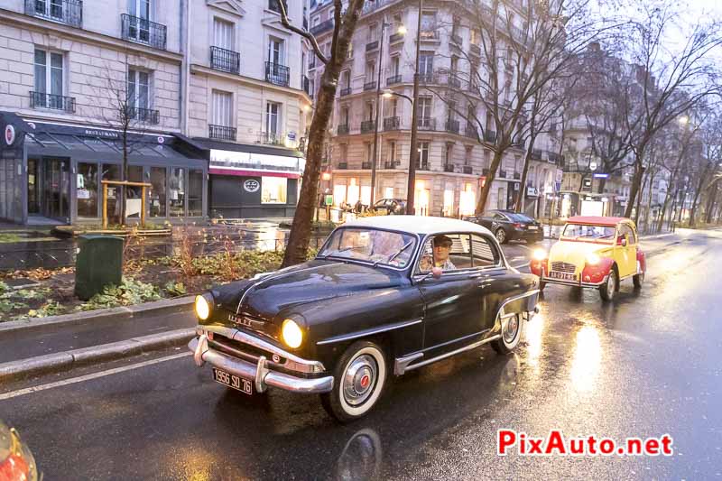 21e Traversee De Paris Hivernale, Simca Aronde 2cv Citroen